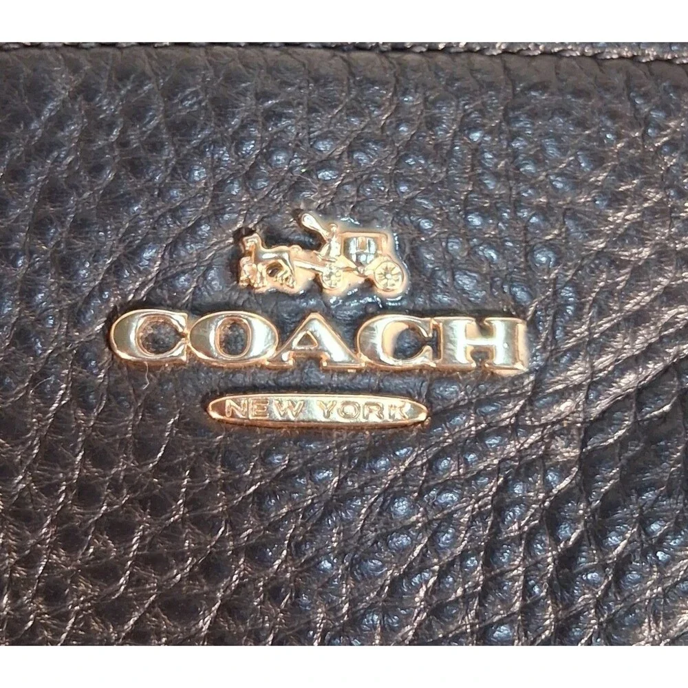 Coach Pebbled  Leather Kelsey Double Handle  & Shoulder Strap Satchel - Picture 7 of 14